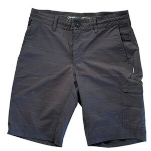 O'Neill Crossover Hybrid Shorts Black Gray Stripe Size 30